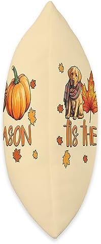 Tis The Season Labrador Dog Fall Thanksgiving Throw Pillow - Image 2