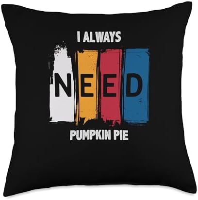 Thanksgiving Day Outfit Snack Meal Dish Pumpkin Pie Throw Pillow by Unknown