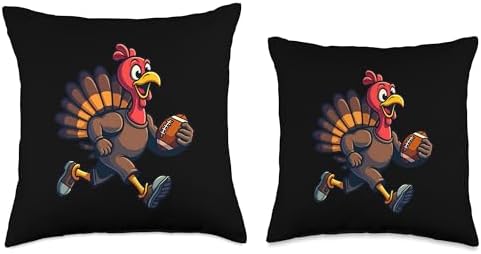 Thanksgiving Football Player Thanksgiving Football Turkey Throw Pillow - Image 3