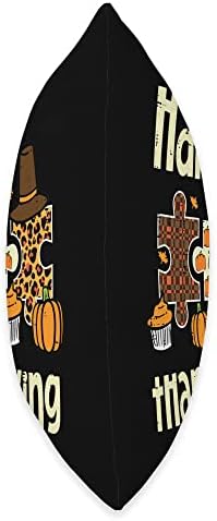 Happy Thanksgiving Autism Puzzle Leopard Women Girls Kids Throw Pillow - Image 2