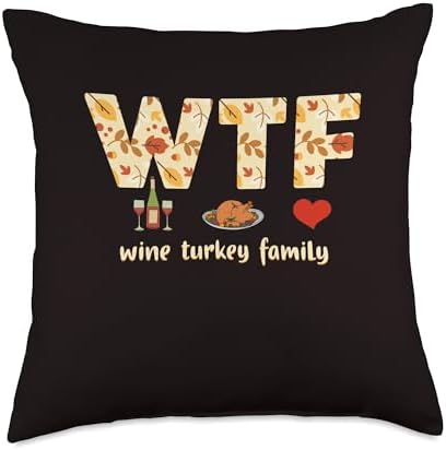 Thankful Grateful Blessed Thanksgiving Turkey Day Apparel Throw Pillow by Unknown