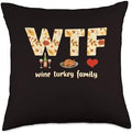 Thankful Grateful Blessed Thanksgiving Turkey Day Apparel Throw Pillow by Unknown