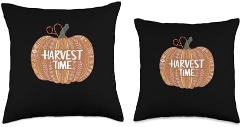 Harvest Time Fall Vibes Autumn Thanksgiving Throw Pillow - Image 3