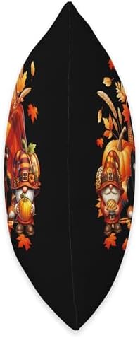 Thanksgiving Bernedoodle With Gnomes Fall Leaves Pumpkins Throw Pillow - Image 2