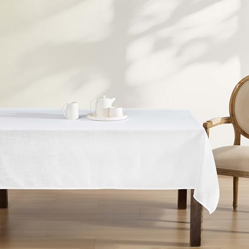 Laura Ashley Harper Tablecloth, 60" x 102", White - Image 2