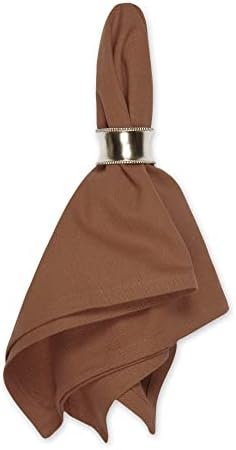 DII Solid Napkin Set Collection, 20x20, Leather Brown, 6 Piece - Image 3