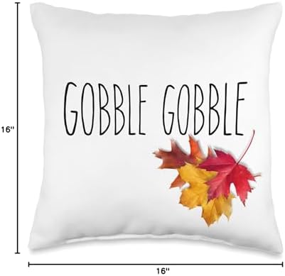 Rae inspired Dunn gobble thankful grateful fall thanksgiving Throw Pillow - Image 4
