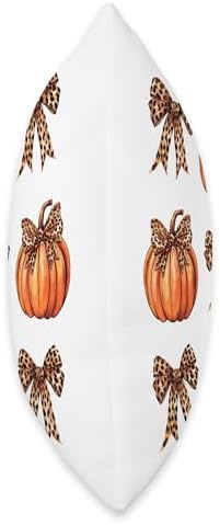Coquette Bows Leopard Pumpkin Thanksgiving Rustic Fall Women Throw Pillow - Image 2