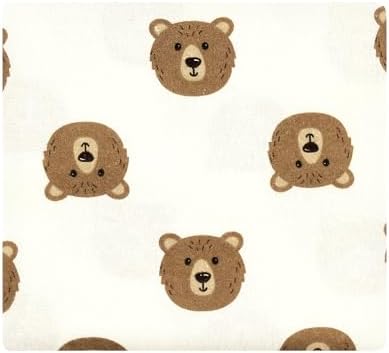 Hudson Baby Unisex Baby Cotton Poly Flannel Receiving Blankets, Brown Bear, One Size - Image 3