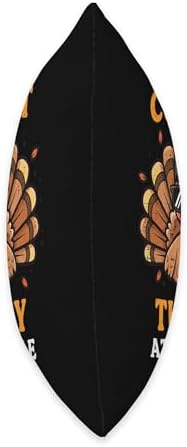 Coolest Turkey At Table Thanksgiving Fall Men Boys Kid Youth Throw Pillow - Image 2