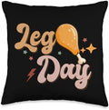 Leg Day Thanksgiving Costume Pilgrim Turkey Day Funny Womens Throw Pillow by Unknown