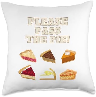 18 Loves Please Pass the Pie Silly Thanksgiving Throw Pillow, 18x18, Multicolor by Unknown