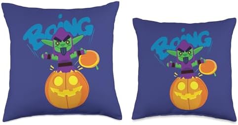 Marvel Spidey and His Amazing Friends Green Goblin Pumpkin Throw Pillow
