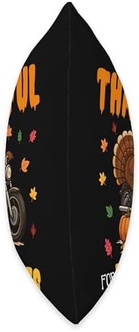 I Am Thankful for Motorcycles Funny Biker Fall Thanksgiving Throw Pillow - Image 2