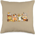 Corgi Coffee Pumpkin Spice Dog Lovers Fall Thanksgiving Throw Pillow by Unknown