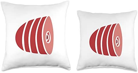 Large Spiral Ham Throw Pillow - Image 3