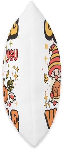 Funny Thanksgiving Tees Thanks Giving Gobble ‘Til You Wobble Turkey and Gnome Design Throw Pillow, 16x16, Multicolor - Image 2