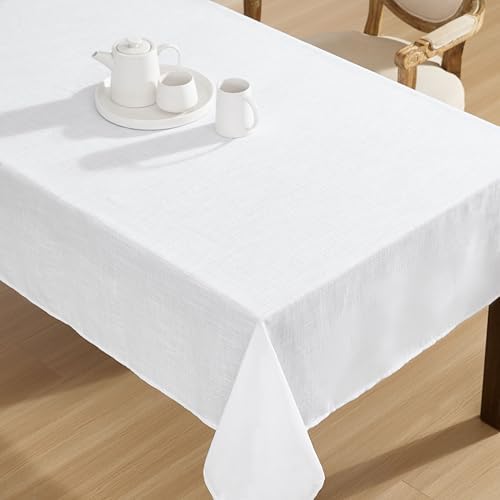 Laura Ashley Harper Tablecloth, 60" x 84", White - Image 4