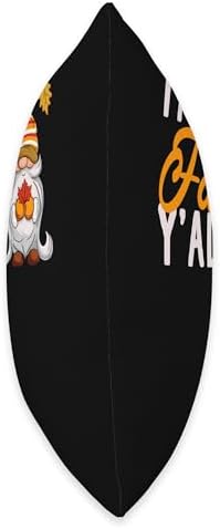 Pilgrim Costume Turkey Meat Thanksgiving Shirt It's Fall Y'all Gnome Pumpkin Halloween Thanksgiving Autumn Throw Pillow, 16x16, Multicolor - Image 2