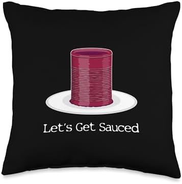 Let's Get Sauced Christmas Thanksgiving Throw Pillow by Unknown
