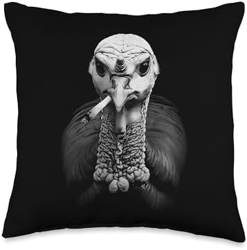 Smoking Turkey Fun Thanksgiving Throw Pillow by Unknown
