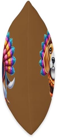 Beagle Turkey Funny Thanksgiving Animal Dog Pet Puppy Canine Throw Pillow - Image 2