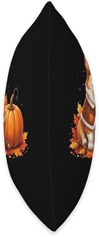 Autumn Pumpkin Fall Season Cute Corgi Thanksgiving Dog Throw Pillow - Image 2