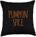 THANKSGIVING PUMPKIN SPICE DECORATIONS MENS WOMENS CHILDRENS Throw Pillow by Unknown