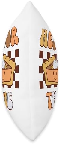 Retro Groovy Here For The Pie Thanksgiving Pumpki Retro Groovy Here for The Pie Thanksgiving Pumpkin Fall Vibe Throw Pillow, 18x18, Multicolor - Image 2