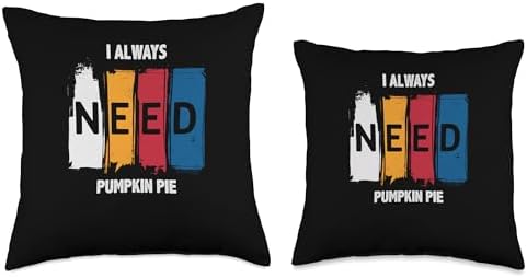 Thanksgiving Day Outfit Snack Meal Dish Pumpkin Pie Throw Pillow - Image 3