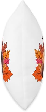 Funny Dog Costume Turkey Pit Bull Dog Fall Autumn Leaf Funny Thanksgiving Throw Pillow, 18x18, Multicolor - Image 2