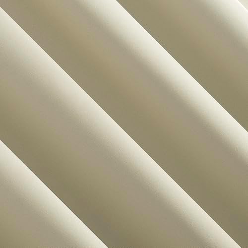 Sun Zero Oslo Theater Grade Extreme 100% Blackout Rod Pocket Curtain Panel, 52" x 95", Cream