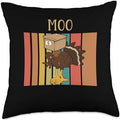 Funny Thanksgiving Turkey Cow Turkey Moo Fake Cow Moo Thanksgiving Turkey Funny Fake Cow Throw Pillow, 18x18, Multicolor by Unknown