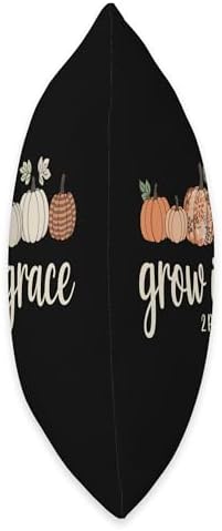 Grow in Grace Pumpkins Fall Thanksgiving Christian Religious Throw Pillow - Image 2