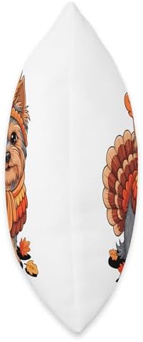 Thanksgiving Turkey Yorkshire Terrier Yorkie Terriers Throw Pillow - Image 2