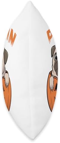 Pugkin Halloween Thanksgiving Pug Pumpkin Throw Pillow - Image 2