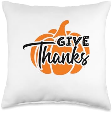 Thanksgiving Pumpkin Turkey Fall Family Holiday Throw Pillow by Unknown