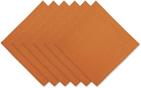 DII Solid Napkin Set Collection, 20x20, Pumpkin Spice, 6 Piece by DII