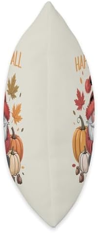 Happy Fall Y'all Cute Gnome Pumpkin Spice Falling Leaves Throw Pillow - Image 2