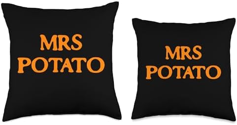 Mrs Potato Thanksgiving Matching Outfits Couples Women Throw Pillow - Image 3