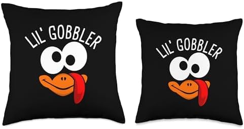 Lil' Gobbler Thanksgiving Boys Girls Toddler Thanksgiving Throw Pillow - Image 3