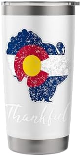 COLORADO State Flag Turkey Thanksgiving Home Celebrations Stainless Steel Insulated Tumbler - Image 3
