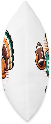 American Football Player Turkey Thanksgiving 2023 American Football Player Turkey Thanksgiving Day Sport Lover Throw Pillow, 16x16, Multicolor - Image 2
