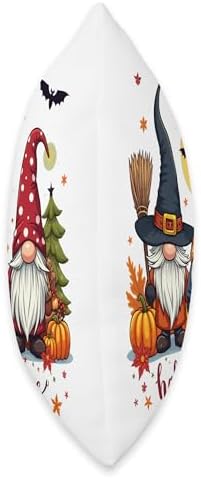 Happy HalloThanksMas Gnome Halloween Thanksgiving Christmas Throw Pillow - Image 2