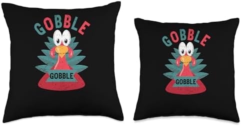 Thanksgiving Decor Turkey Bacon Pilgrim Costume Gobble Cute Turkey Pilgrim Funny Thanksgiving Day Throw Pillow, 16x16, Multicolor - Image 3