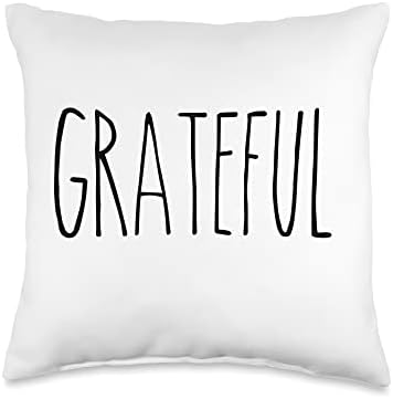 Rae inspired Dunn thankful blessed thanksgiving grateful Throw Pillow by Unknown