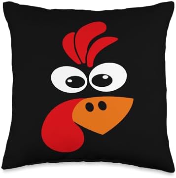 Thanksgiving Gifts Costume Turkey Face Funny Gobble Throw Pillow by Unknown