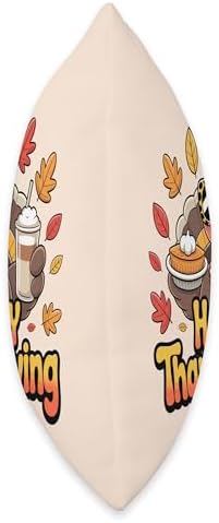 Turkey Drinking ice Coffee Thanksgiving Bow Women Turkey Day Throw Pillow - Image 2