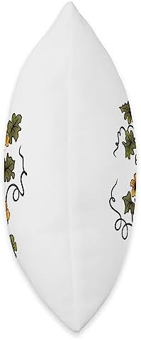 Cottagecore Thanksgiving Fall Graphic Autumn Pumpkin Leaves and Squash Blossoms Throw Pillow, 18x18, Multicolor - Image 2