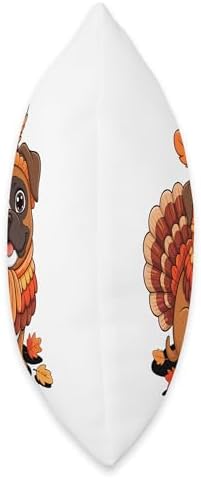 Thanksgiving Turkey Boxer Dog Boxers Throw Pillow - Image 2